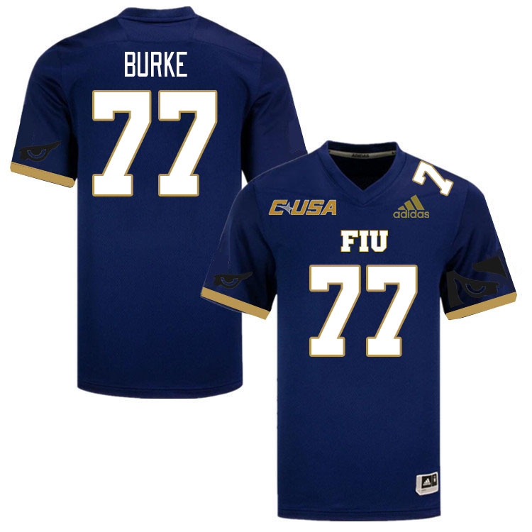 Men-Youth #77 Travis Burke Florida International Panthers College Football Jerseys Stitched Sale-Nav